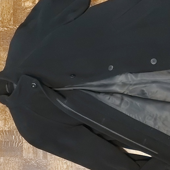 Vintage wool and angora black maxi coat - Picture 3 of 7